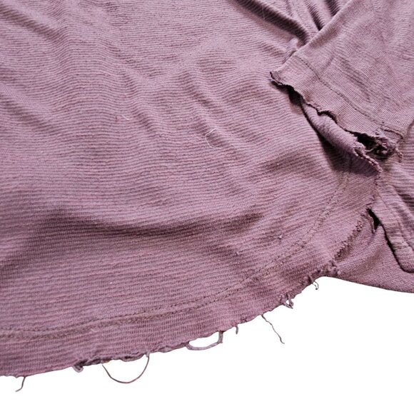 Free People Mauve Long Sleeve Mesh Back Top Embroidered Details size S - Picture 6 of 15